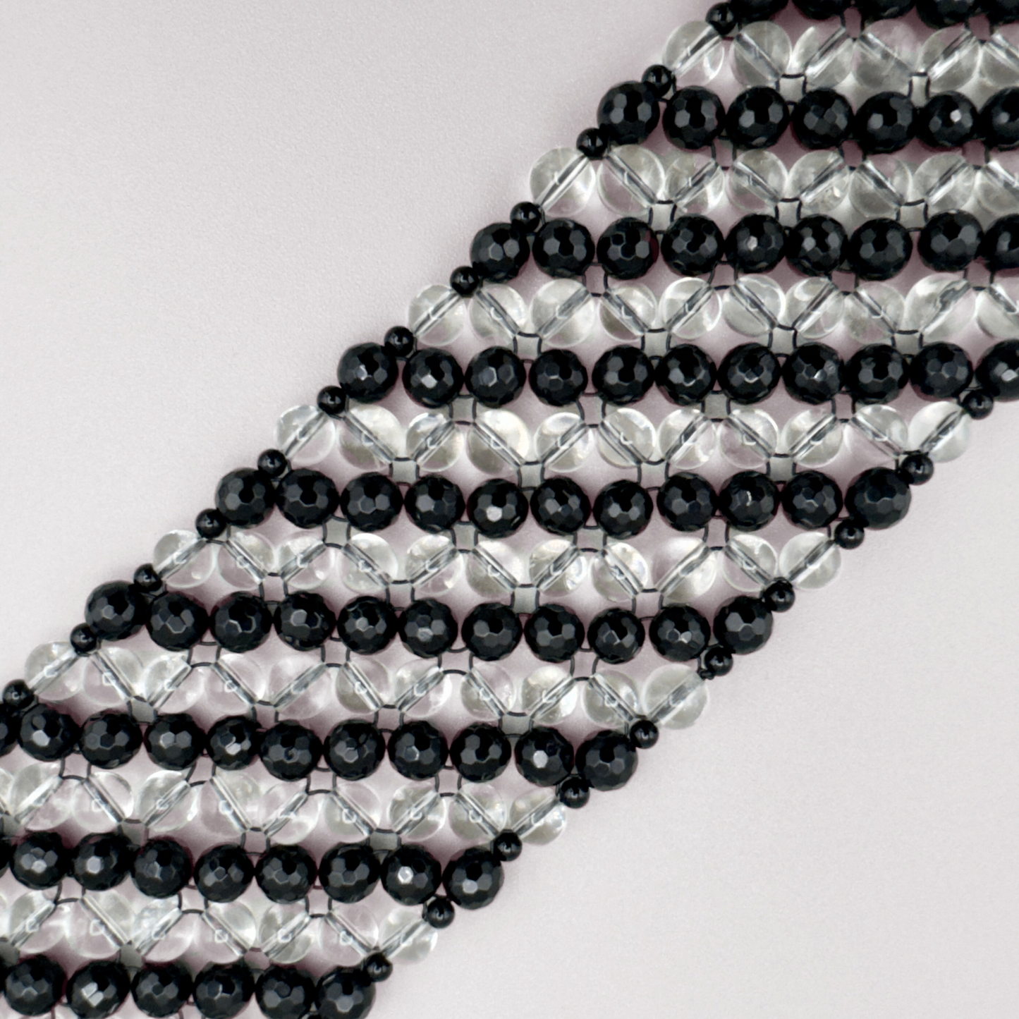SAHARA S6 Bracelet in Black Onyx + Clear Quartz