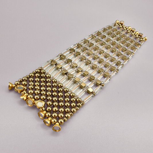 Clear Quartz + Gold Bracelet