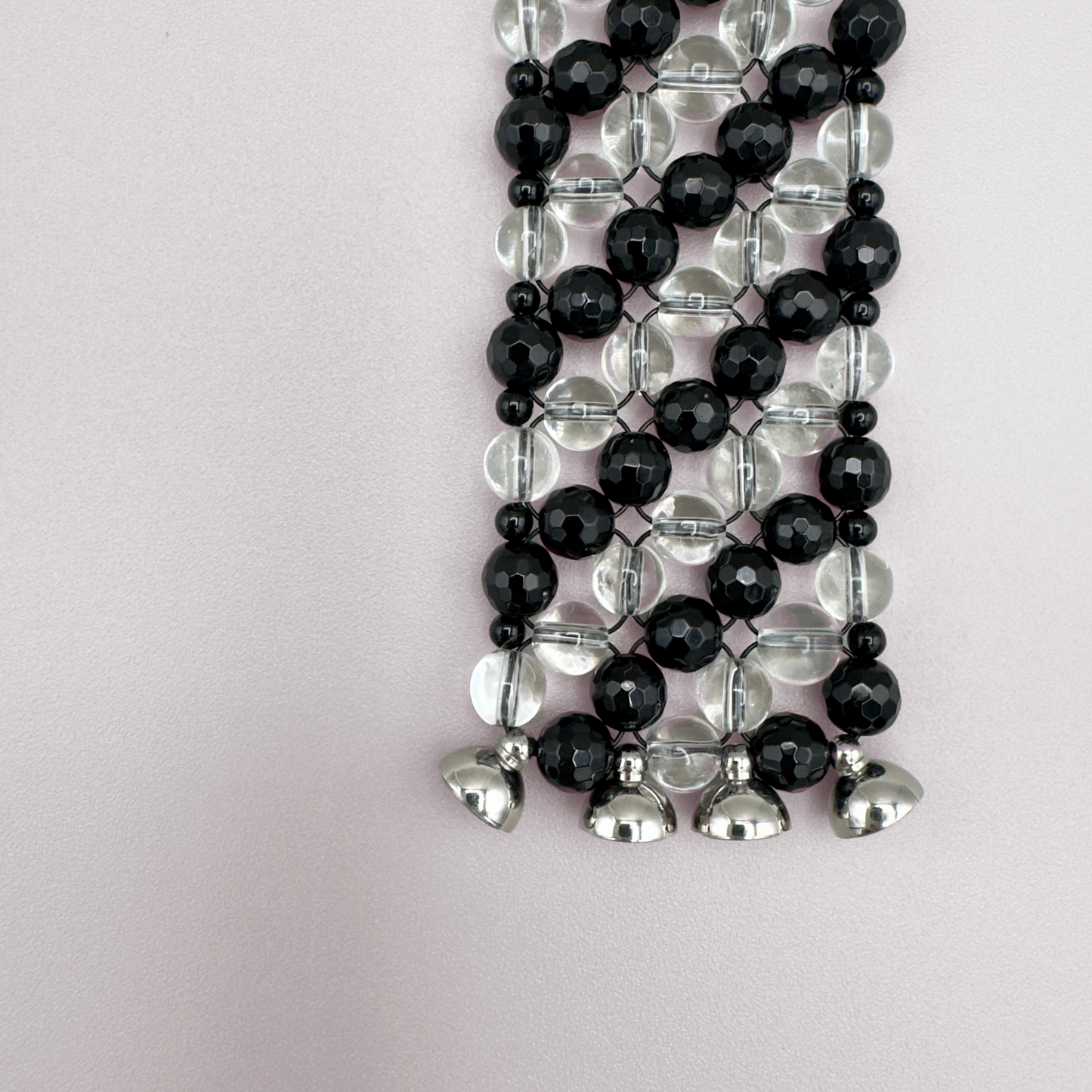 SAHARA S4 Bracelet in Black Onyx + Clear Quartz
