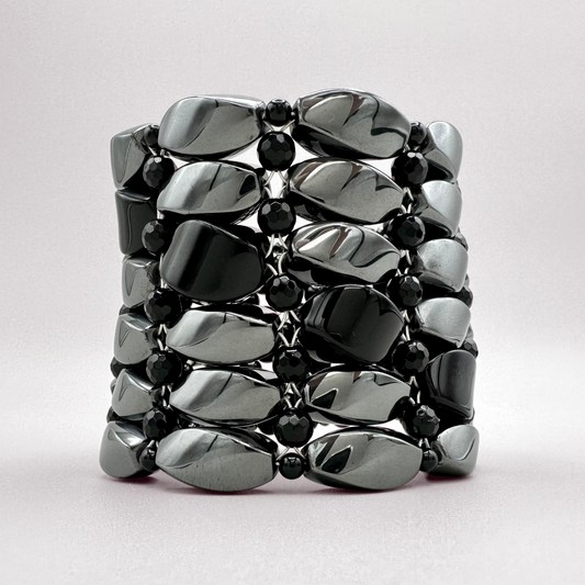 Hematite + Black Onyx Bracelet