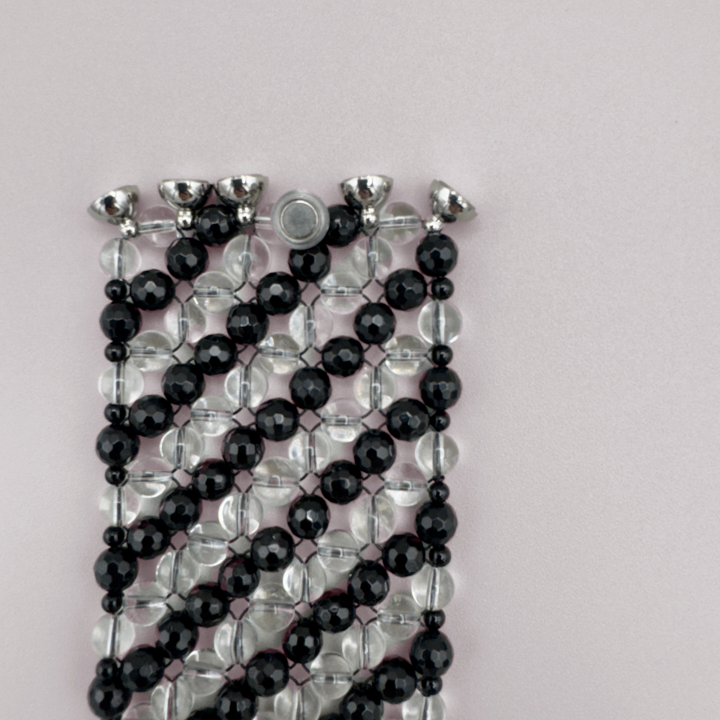 SAHARA S6 Bracelet in Black Onyx + Clear Quartz