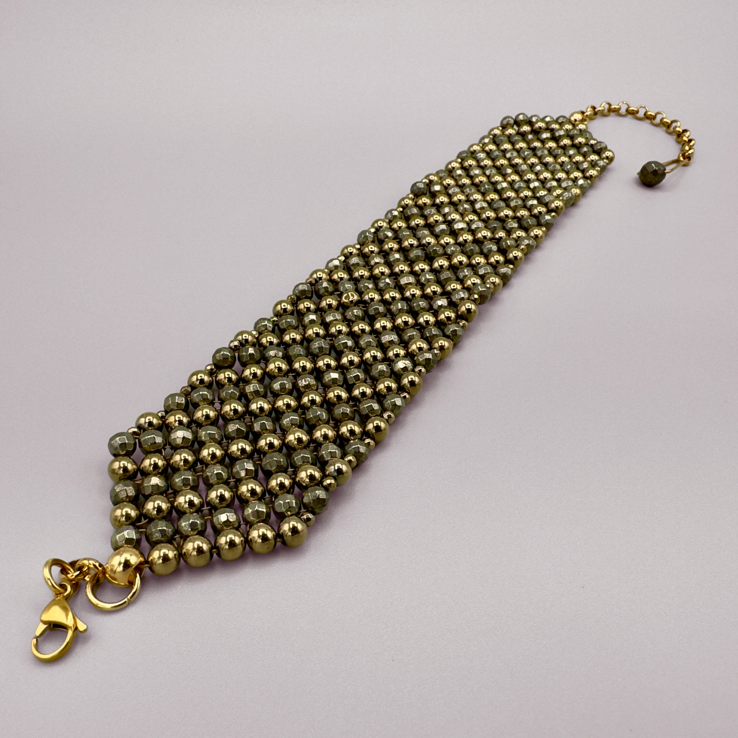 SAHARA S6 Choker in Pyrite + Gold