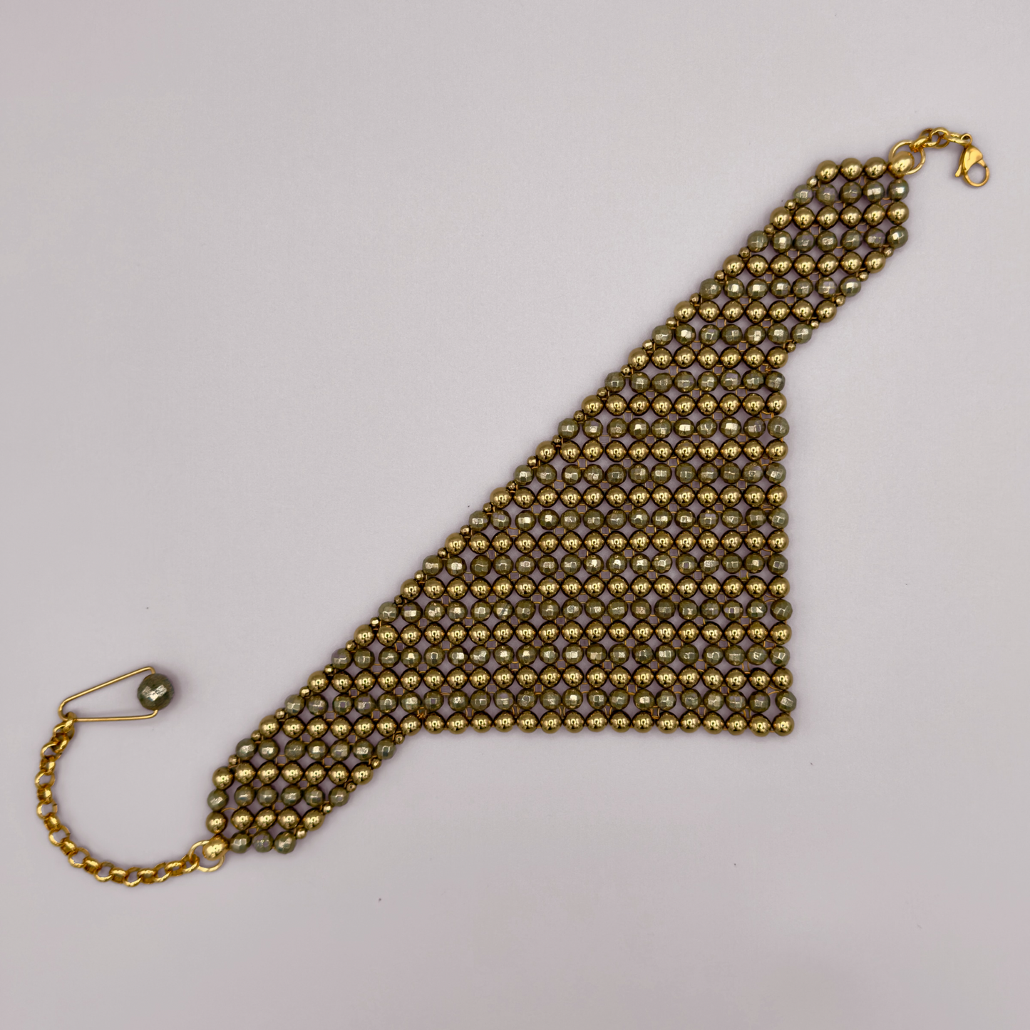 SAHARA S12 Choker in Pyrite + Gold