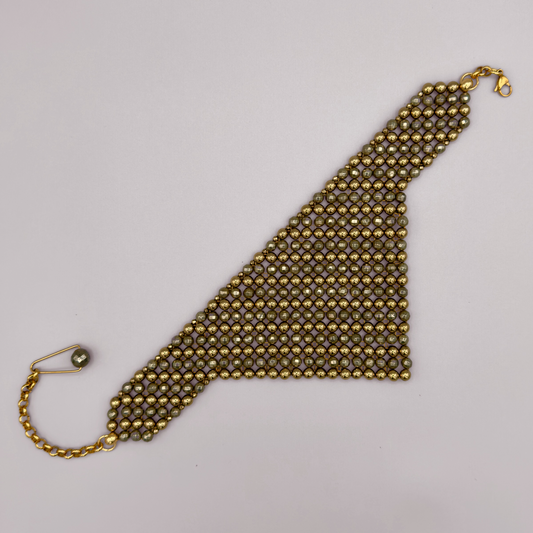 SAHARA S12 Choker in Pyrite + Gold