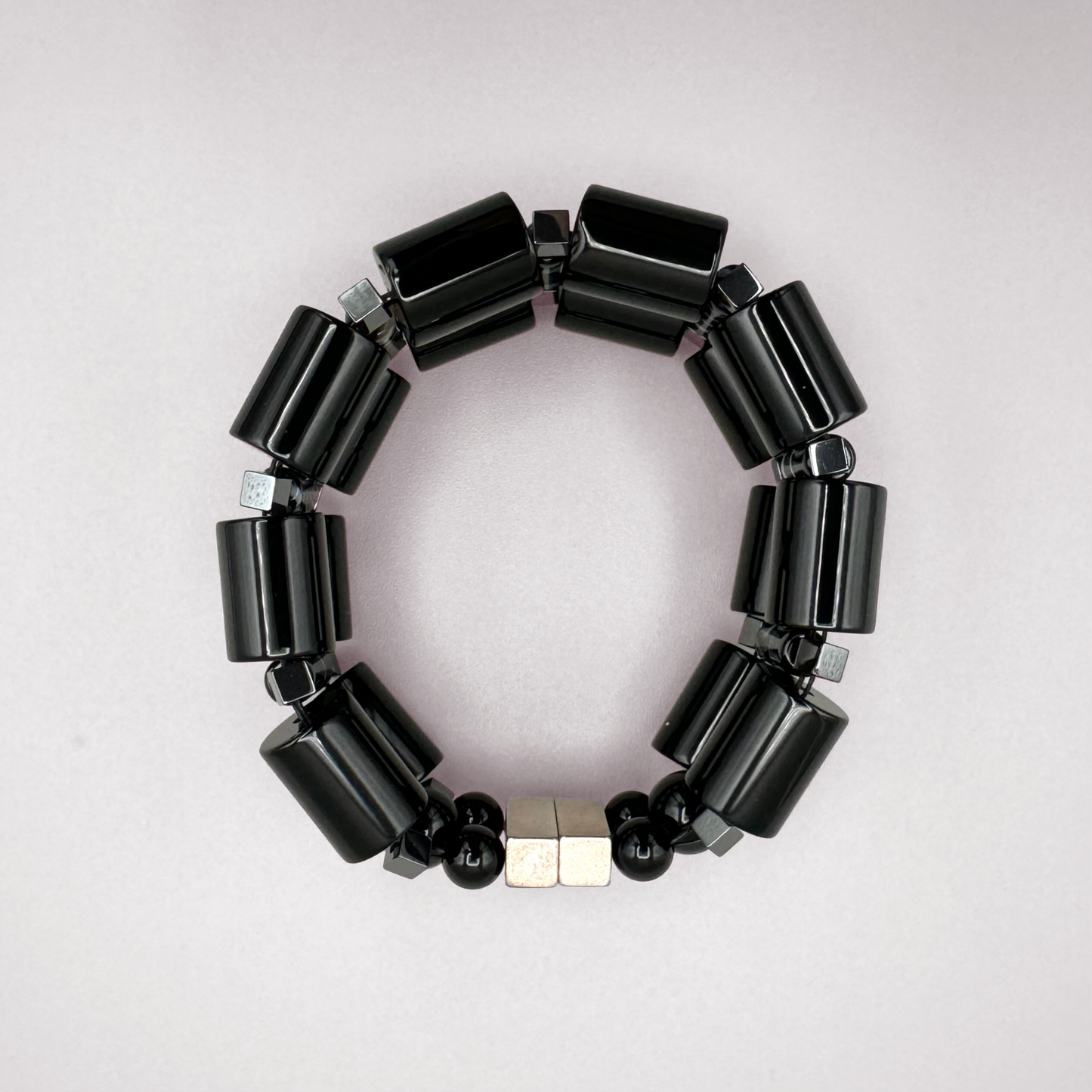 Black Onyx + Black Sardonyx Bracelet