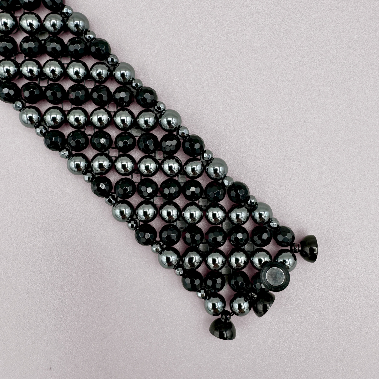 SAHARA S4 Bracelet in Black Onyx + Hematite
