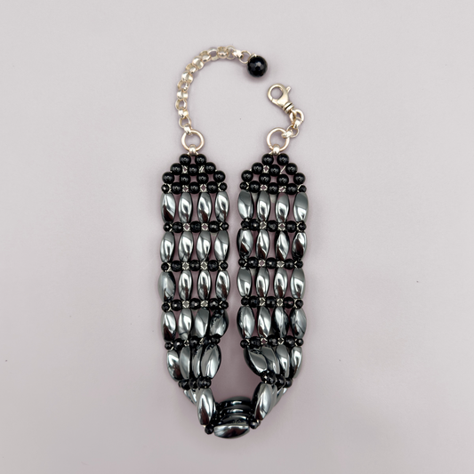 Hematite + Black Onyx Choker