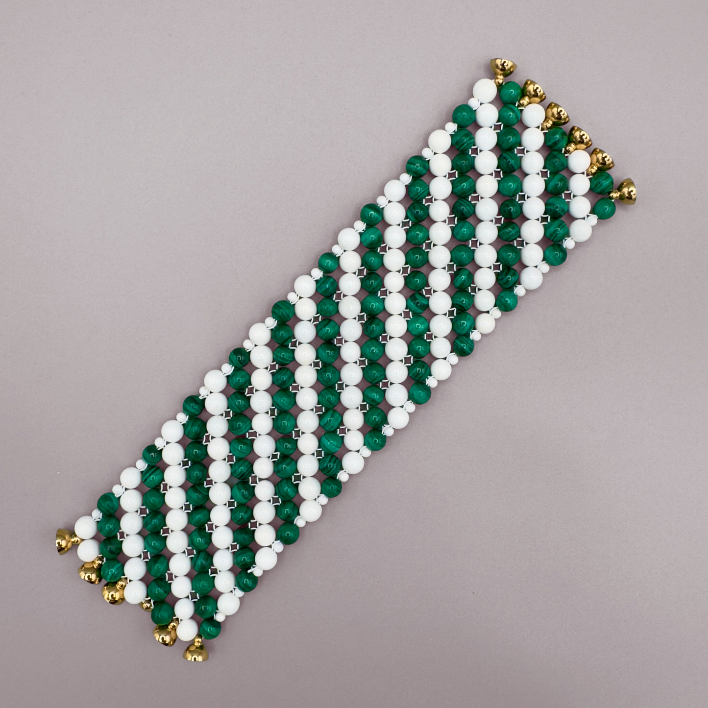 SAHARA S6 Bracelet in Malachite + White Shell