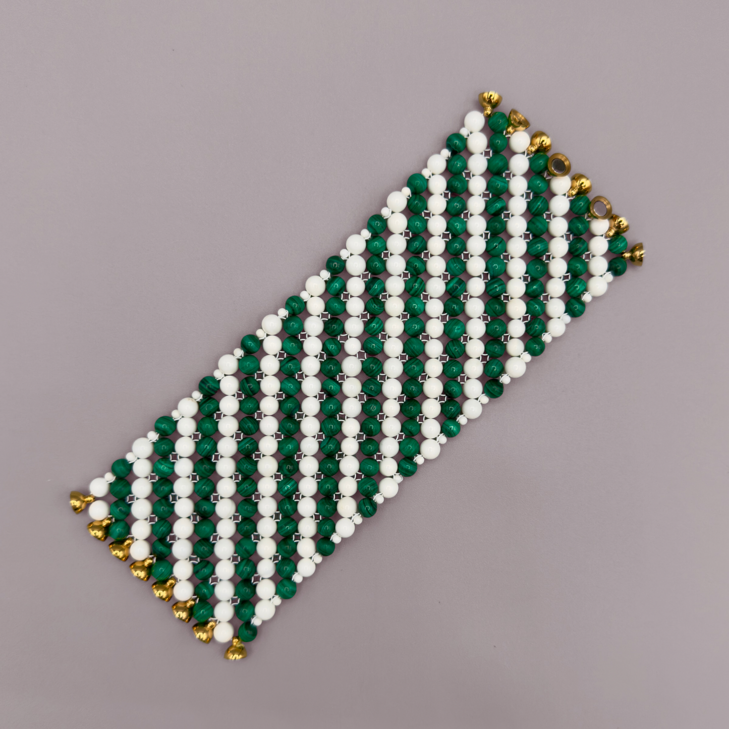 SAHARA S8 Bracelet in Malachite + White Shell