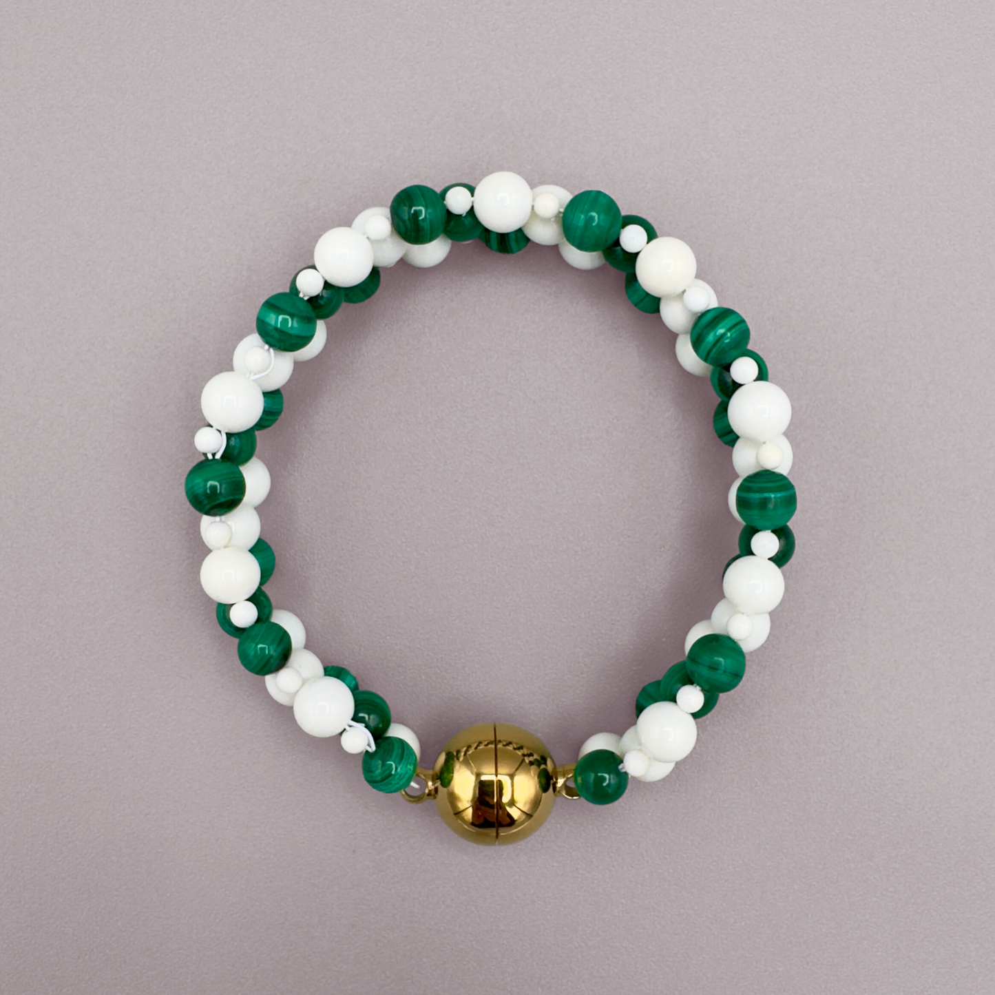 SAHARA S2 Bracelet in Malachite + White Shell