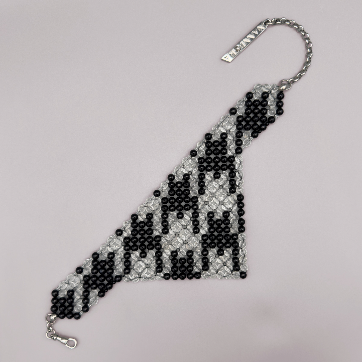 SAHARA S13 Choker in Black Onyx + Clear Quartz