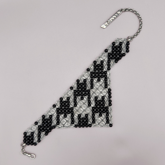 SAHARA S12 Choker in Black Onyx + Clear Quartz