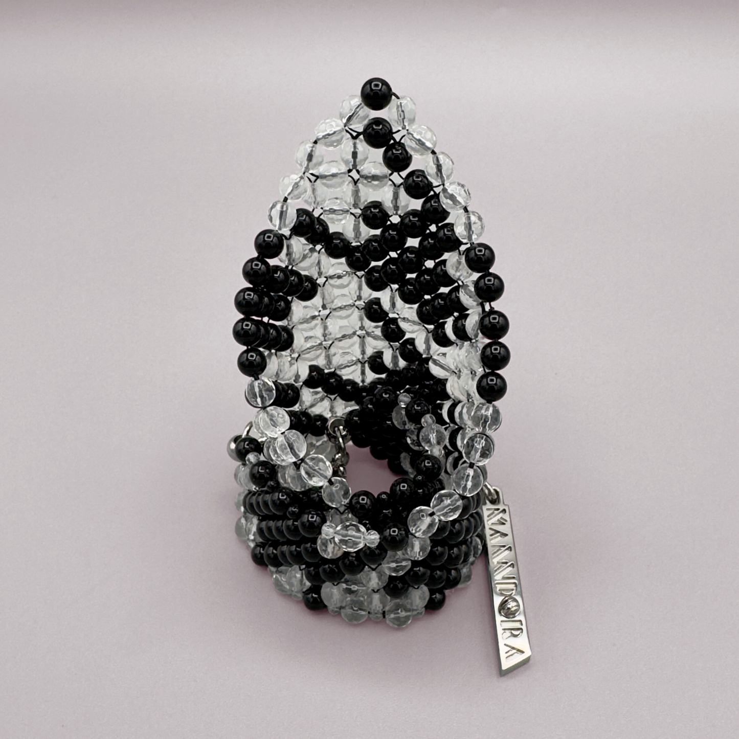 SAHARA S13 Choker in Black Onyx + Clear Quartz