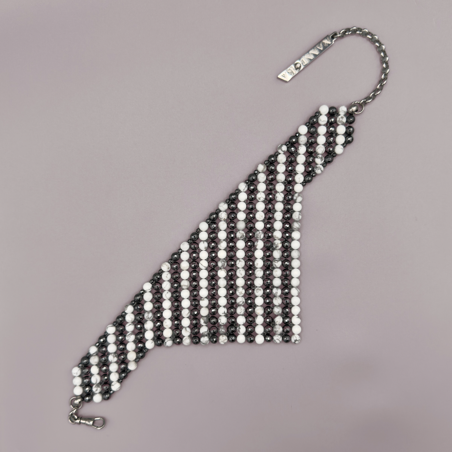 SAHARA S13 Choker in Howlite + Hematite