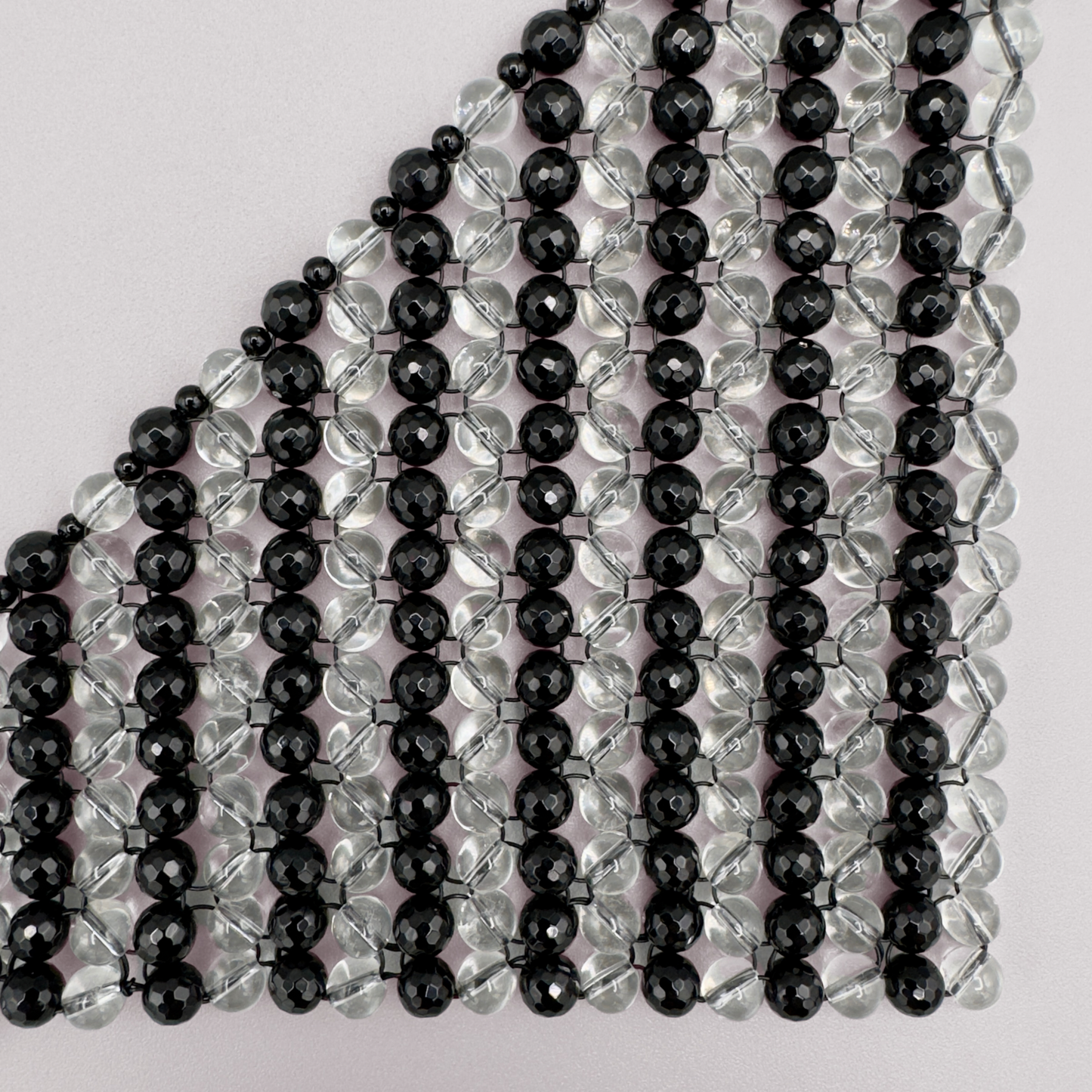 SAHARA S13 Choker in Black Onyx + Clear Quartz