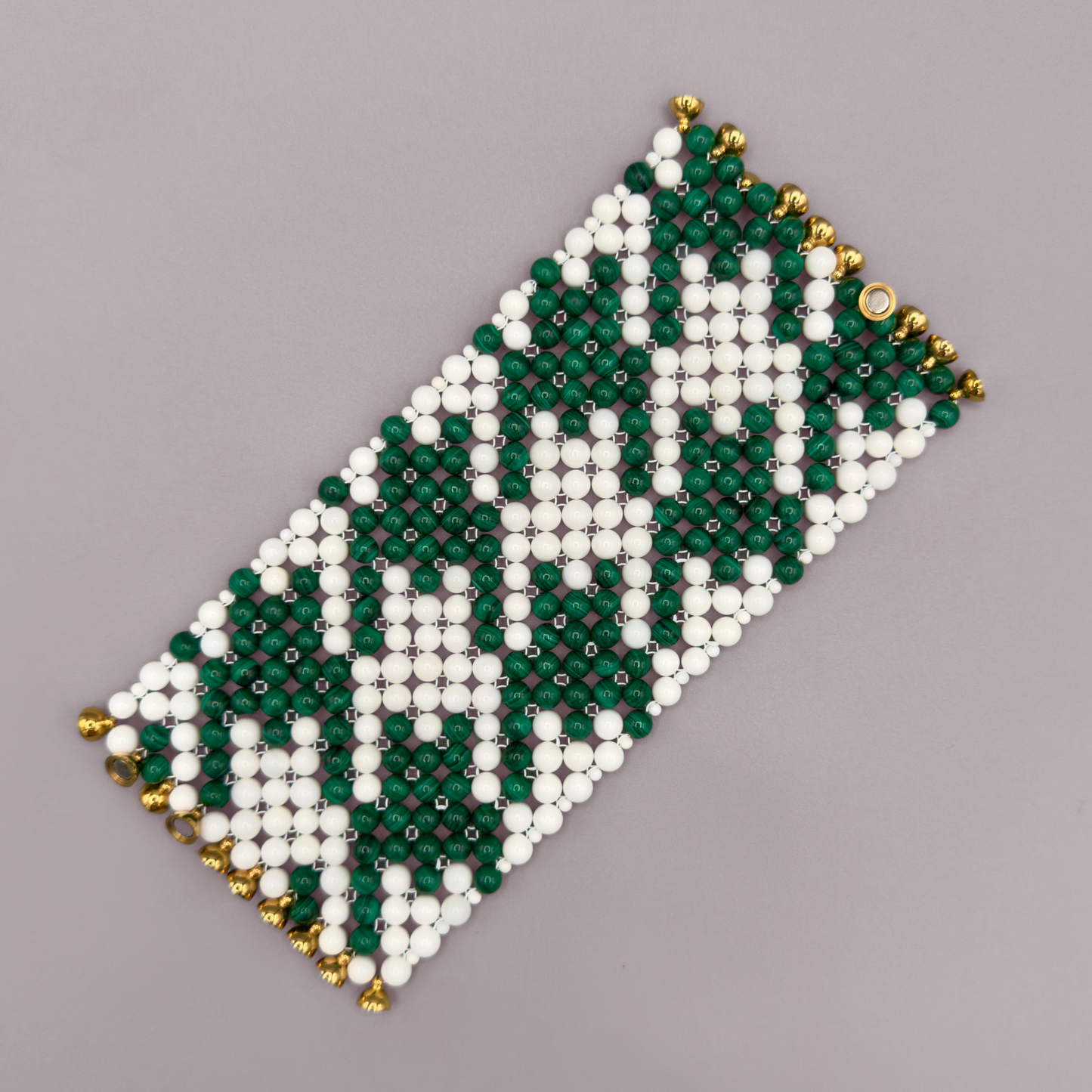 SAHARA S8 Bracelet in Malachite + White Shell