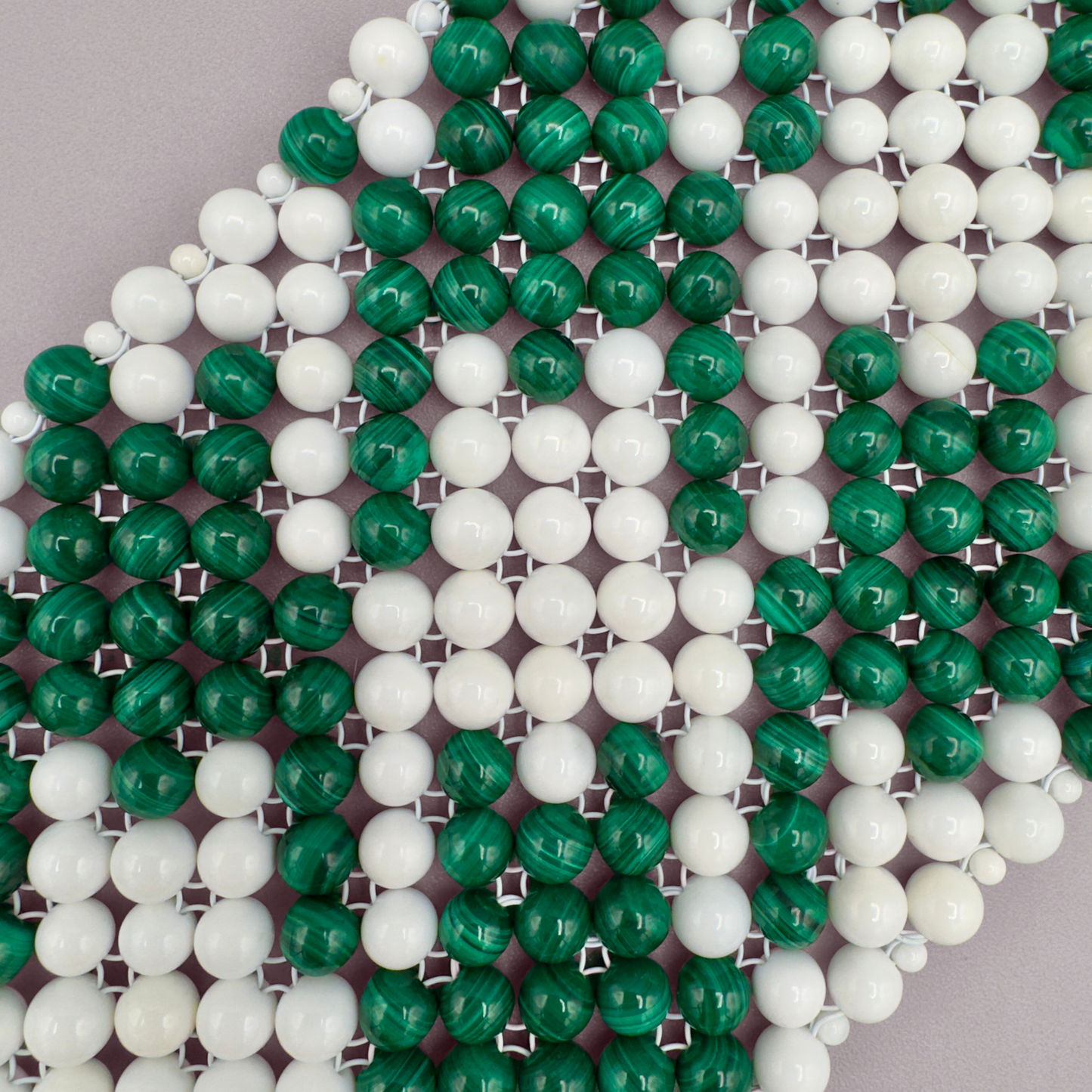 SAHARA S8 Bracelet in Malachite + White Shell