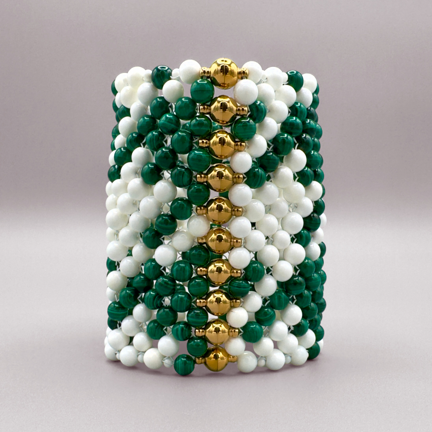 SAHARA S8 Bracelet in Malachite + White Shell