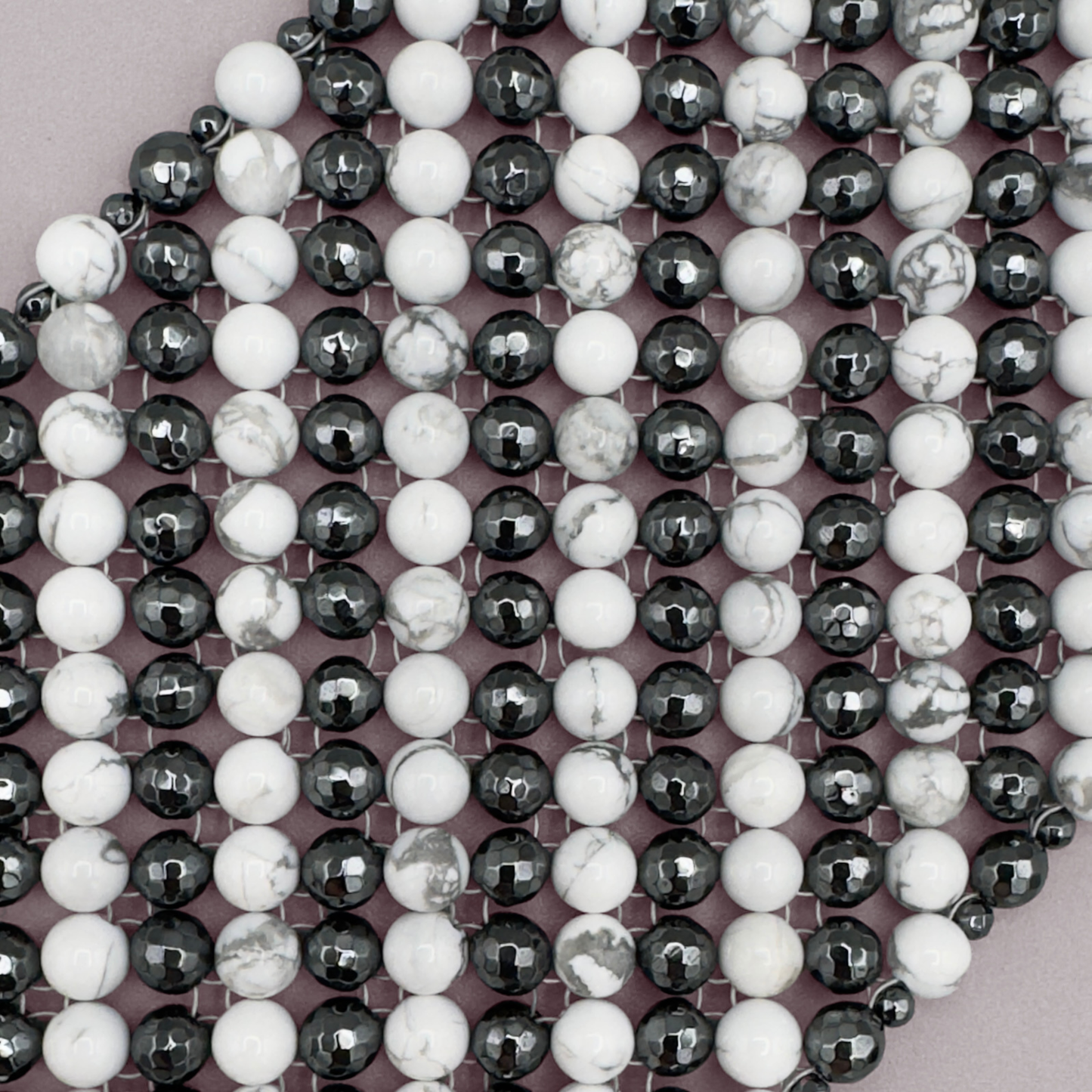 SAHARA S8 Bracelet in Howlite + Hematite