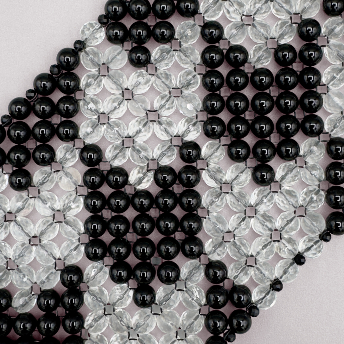 SAHARA S8 Bracelet in Black Onyx + Clear Quartz