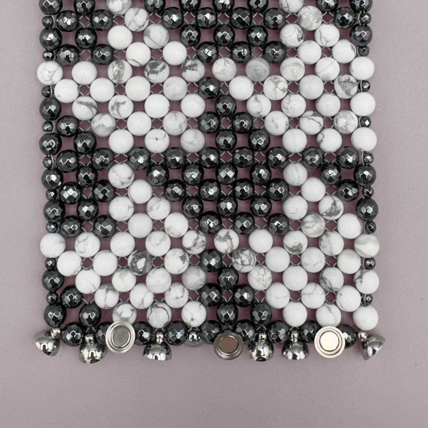 SAHARA S8 Bracelet in Howlite + Hematite