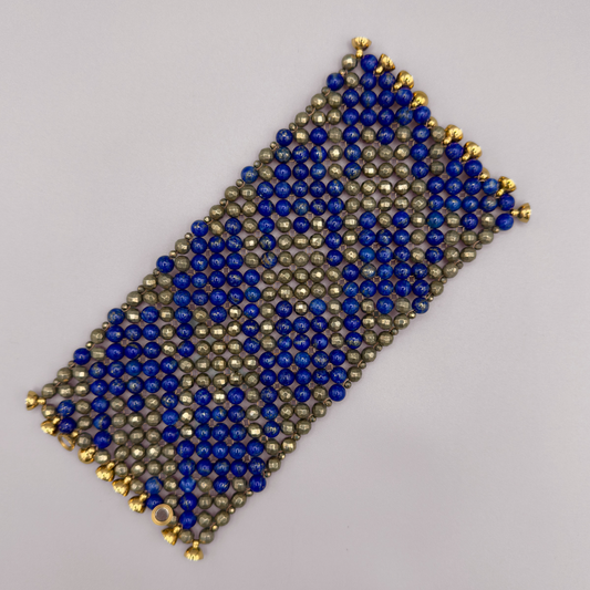 SAHARA S10 Bracelet in Lapis Lazuli + Pyrite