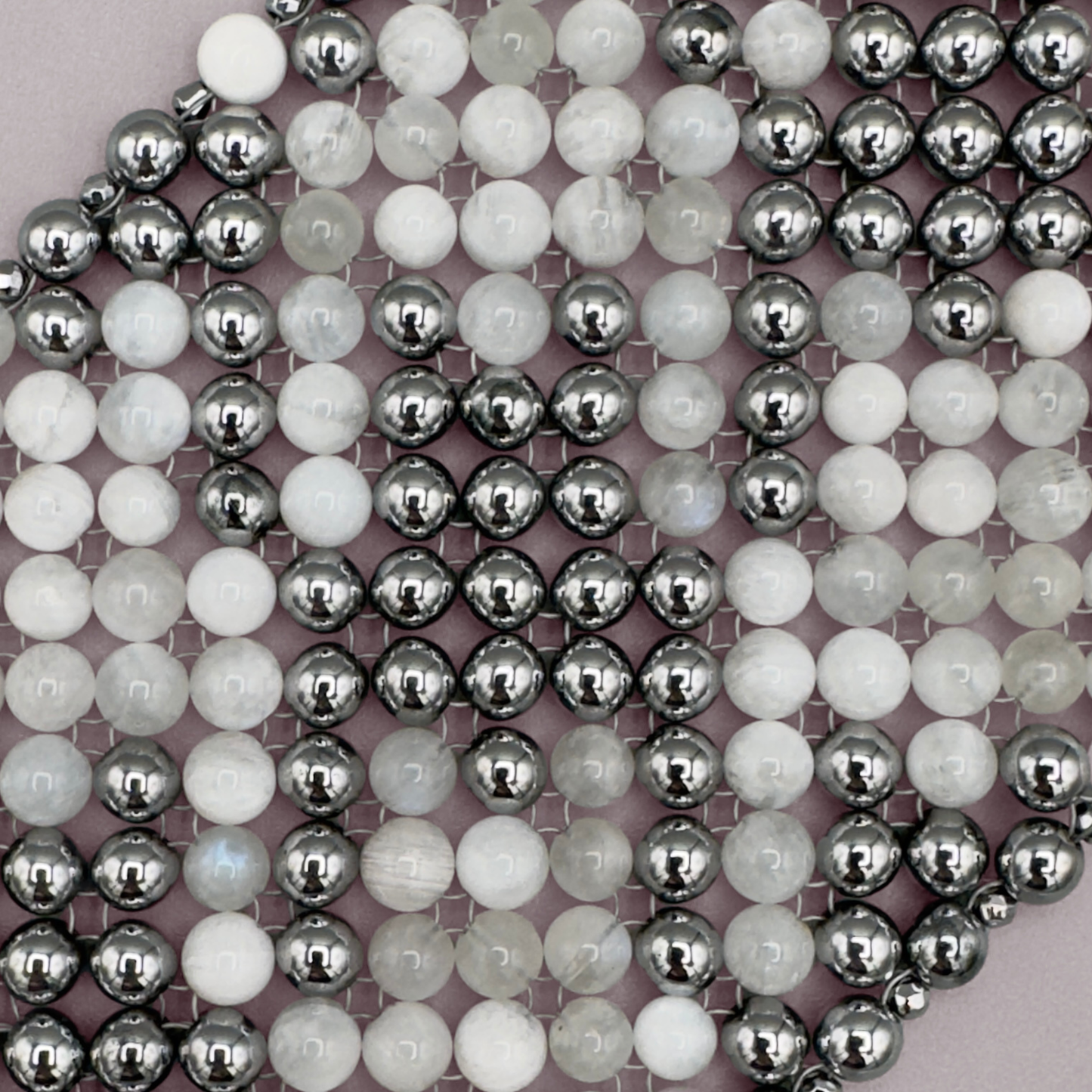 SAHARA S10 Bracelet in White Moonstone + Silver