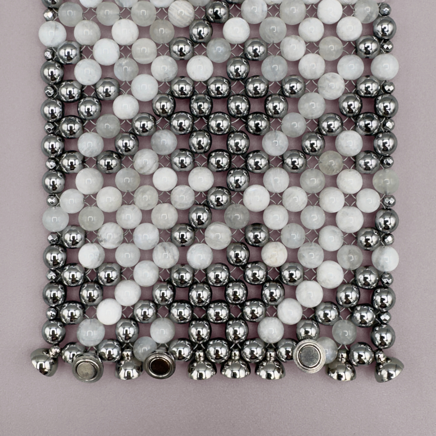 SAHARA S10 Bracelet in White Moonstone + Silver