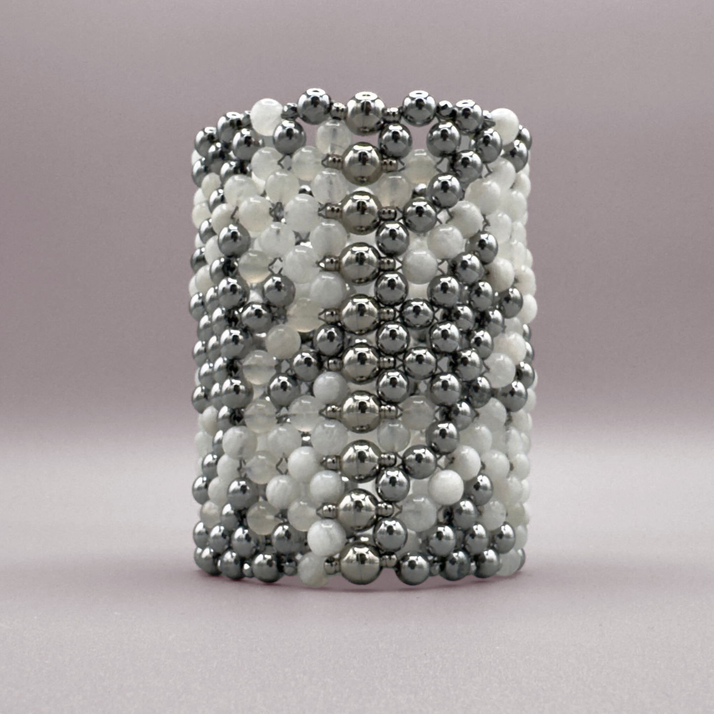 SAHARA S10 Bracelet in White Moonstone + Silver