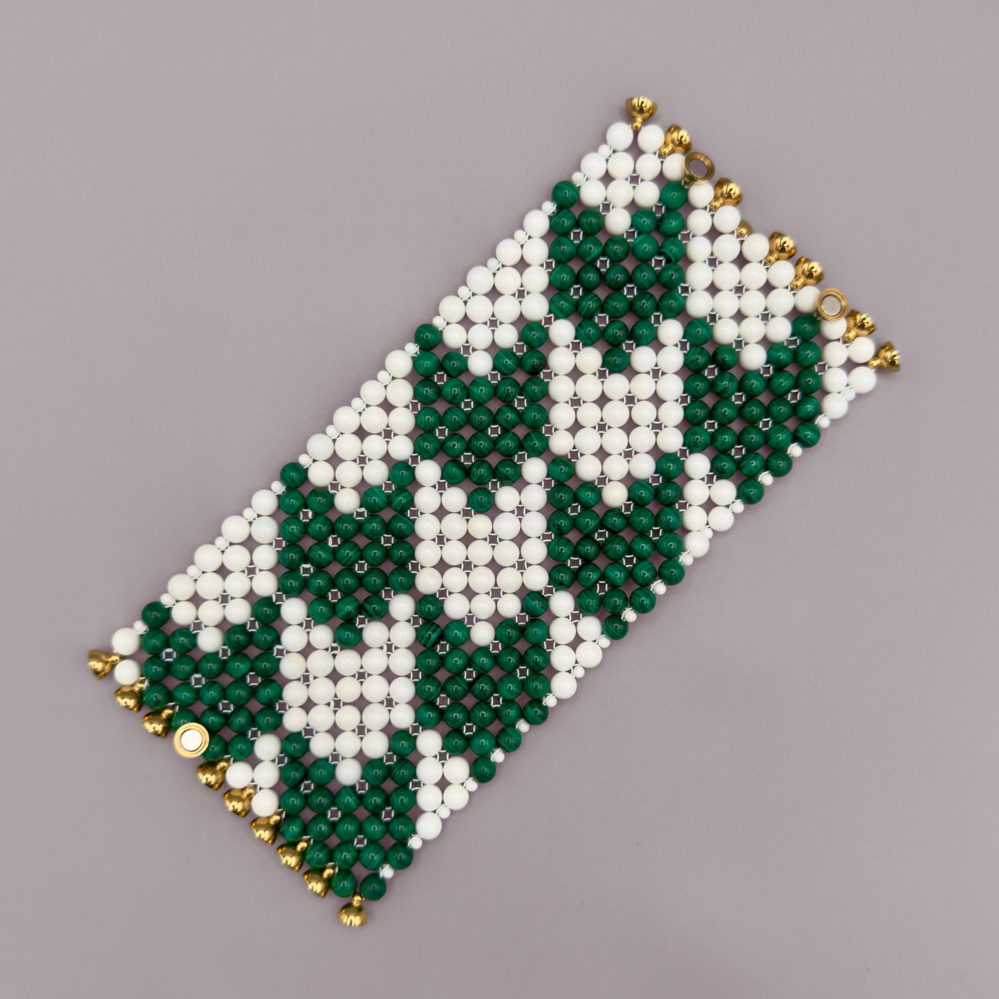 SAHARA S10 Bracelet in Malachite + White Shell
