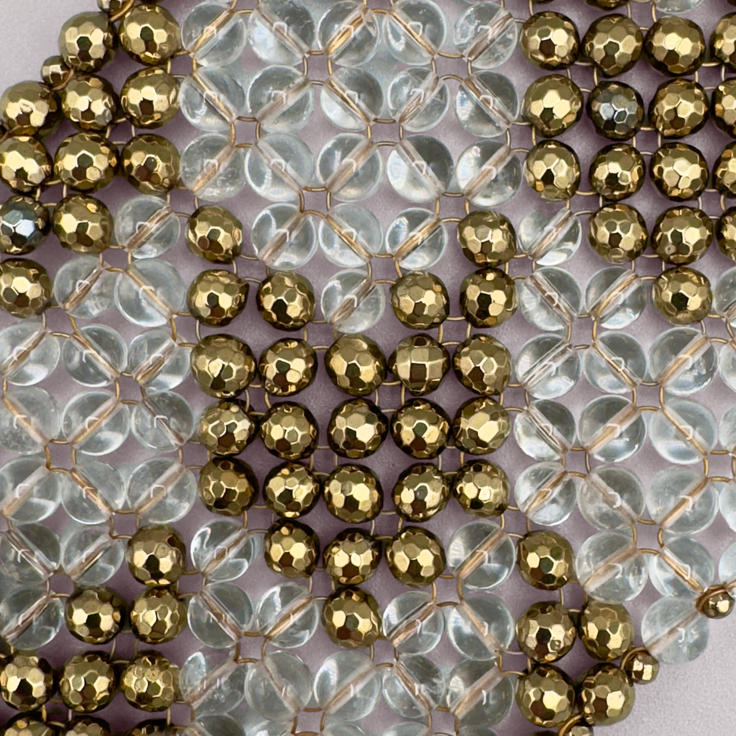 SAHARA S10 Bracelet in Clear Quartz + Gold