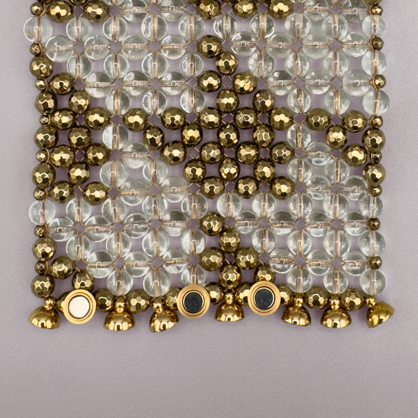 SAHARA S10 Bracelet in Clear Quartz + Gold