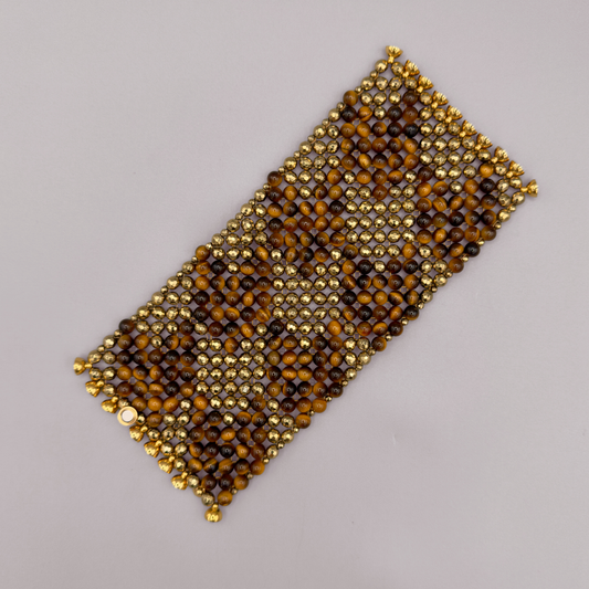 SAHARA S8 Bracelet in Tiger's Eye + Gold