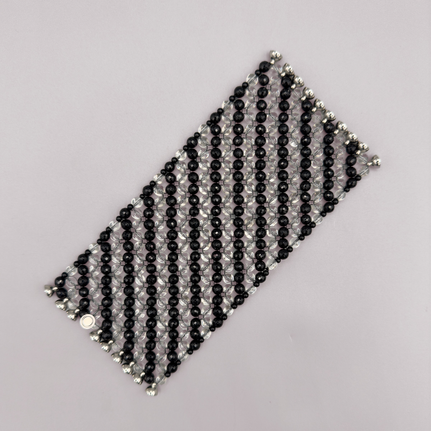 SAHARA S8 Bracelet in Black Onyx + Clear Quartz
