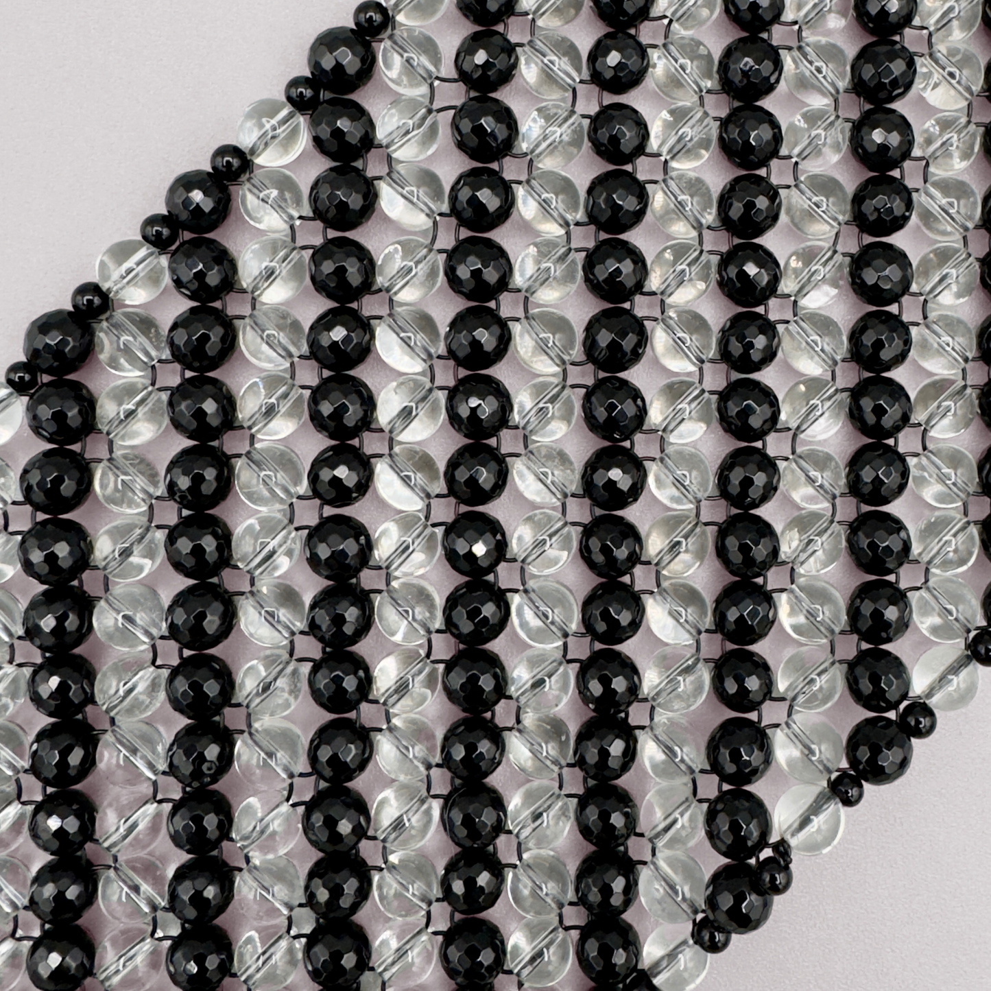 SAHARA S8 Bracelet in Black Onyx + Clear Quartz