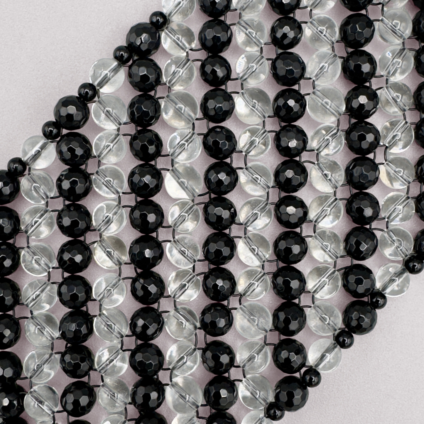 SAHARA S5 Bracelet in Black Onyx + Clear Quartz