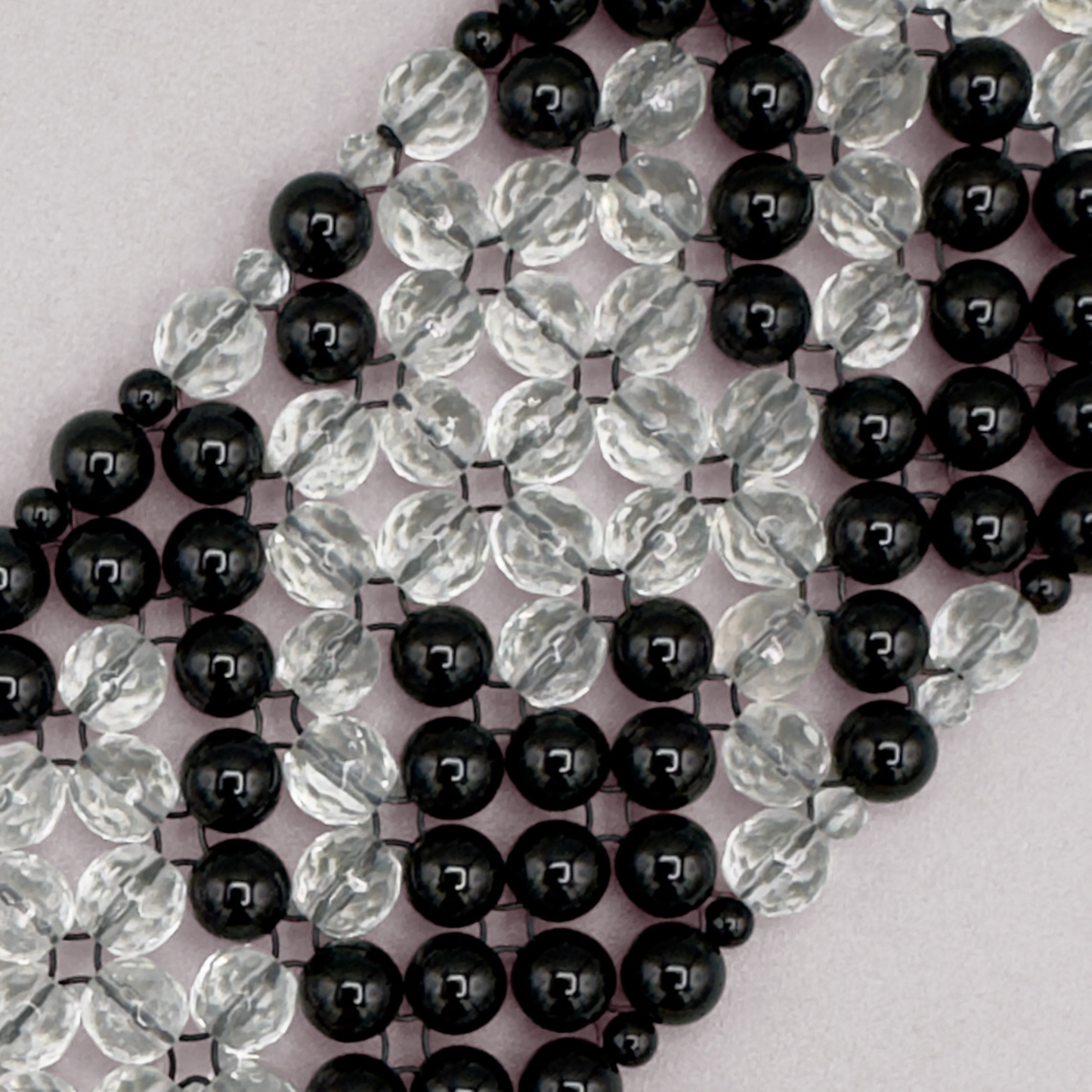 SAHARA S3 Bracelet in Black Onyx + Clear Quartz