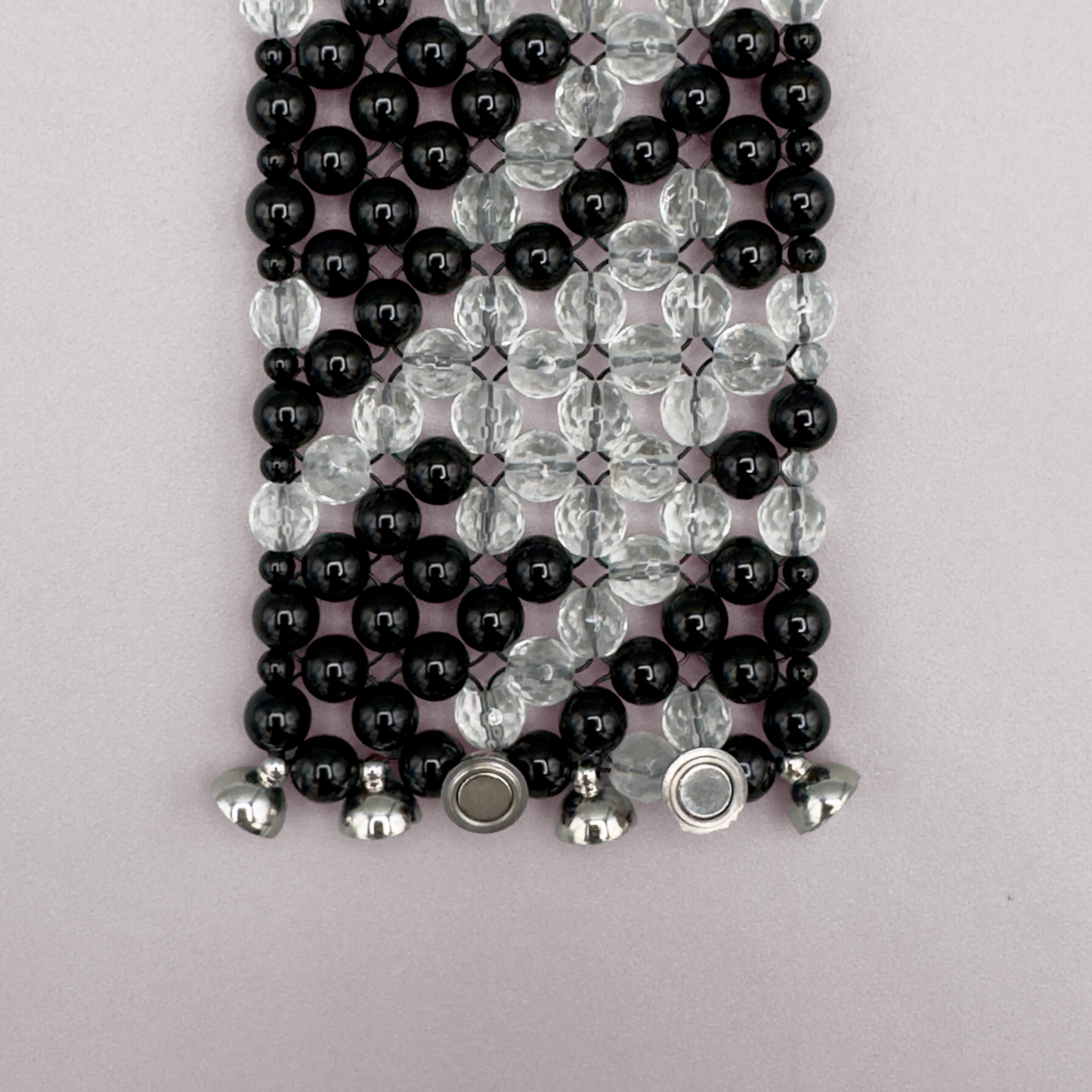 SAHARA S3 Bracelet in Black Onyx + Clear Quartz