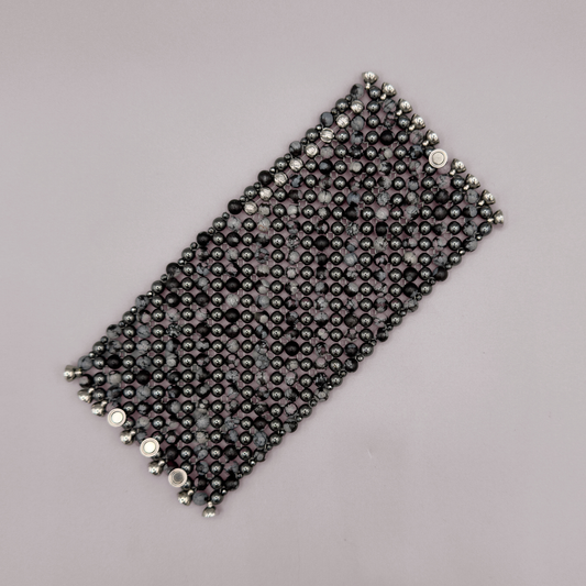 SAHARA S8 Bracelet in Snowflake Obsidian + Hematite