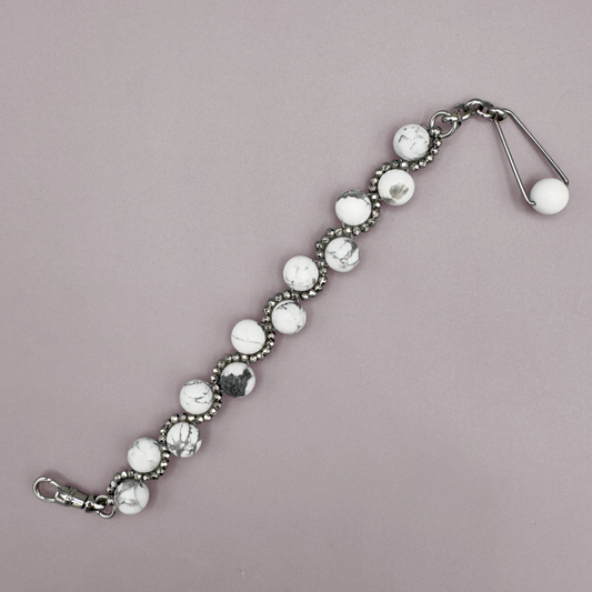 ORBITAL O1 Bracelet in Howlite + Silver