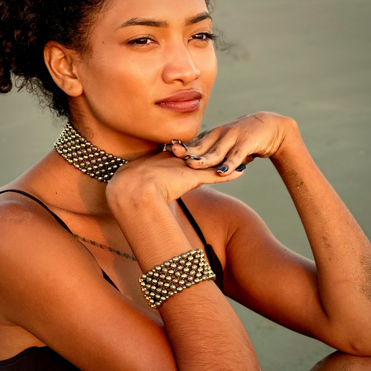 SAHARA S4 Bracelet Pyrite + Gold