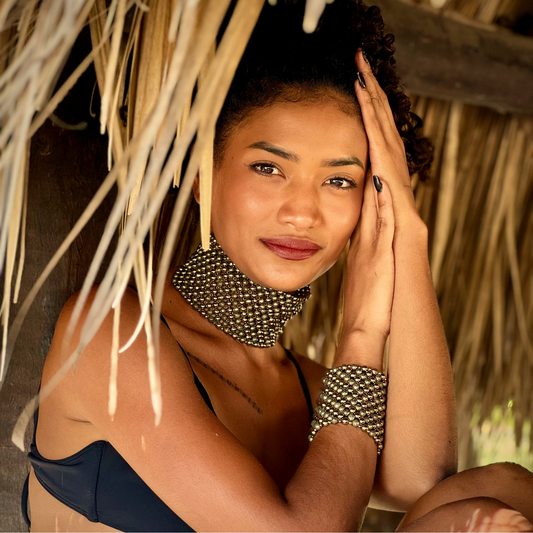 SAHARA S8 Bracelet in Pyrite + Gold