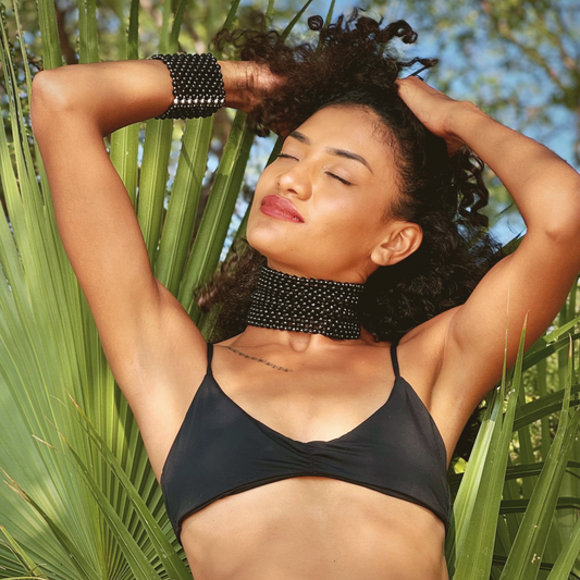 SAHARA S8 Choker in Pure Black Onyx