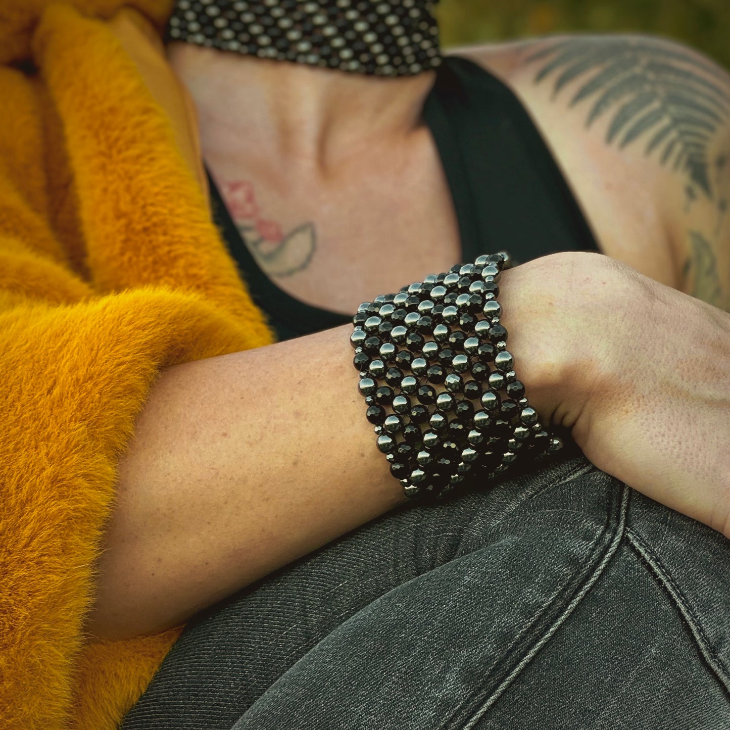 SAHARA S6 Bracelet in Black Onyx + Hematite