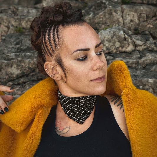 SAHARA S12 Choker in Black Onyx + Hematite