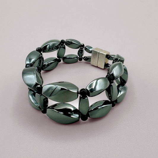 Hematite + Black Onyx Bracelet
