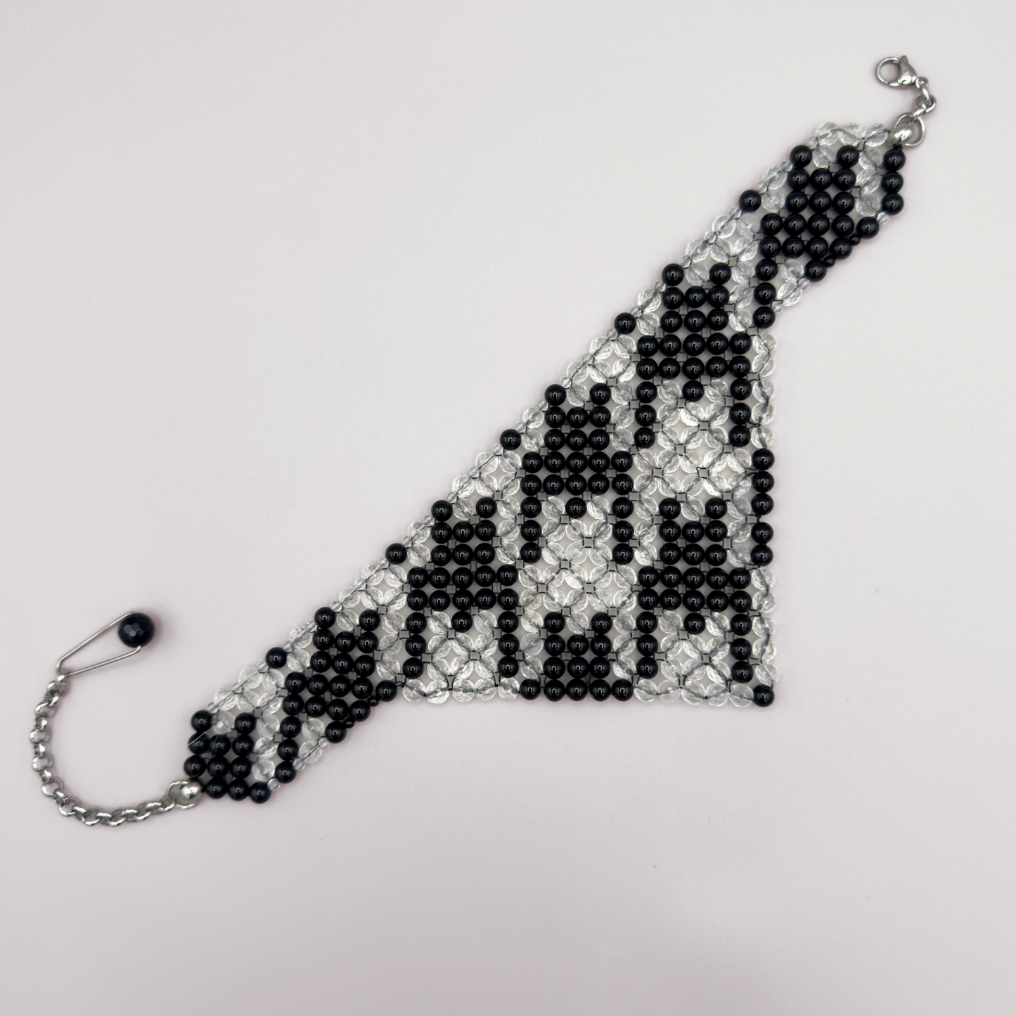 SAHARA S12 Choker in Black Onyx + Clear Quartz