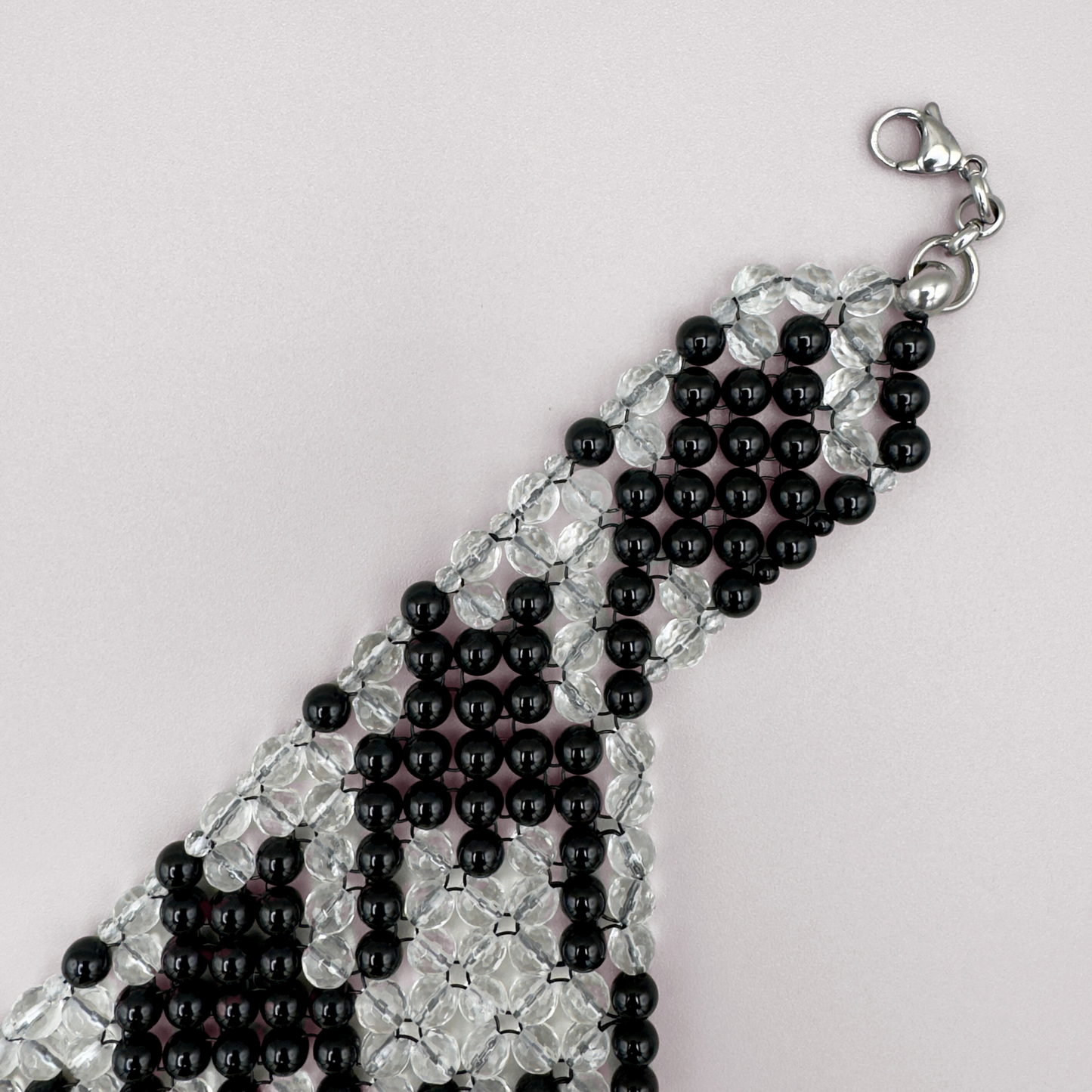 SAHARA S12 Choker in Black Onyx + Clear Quartz