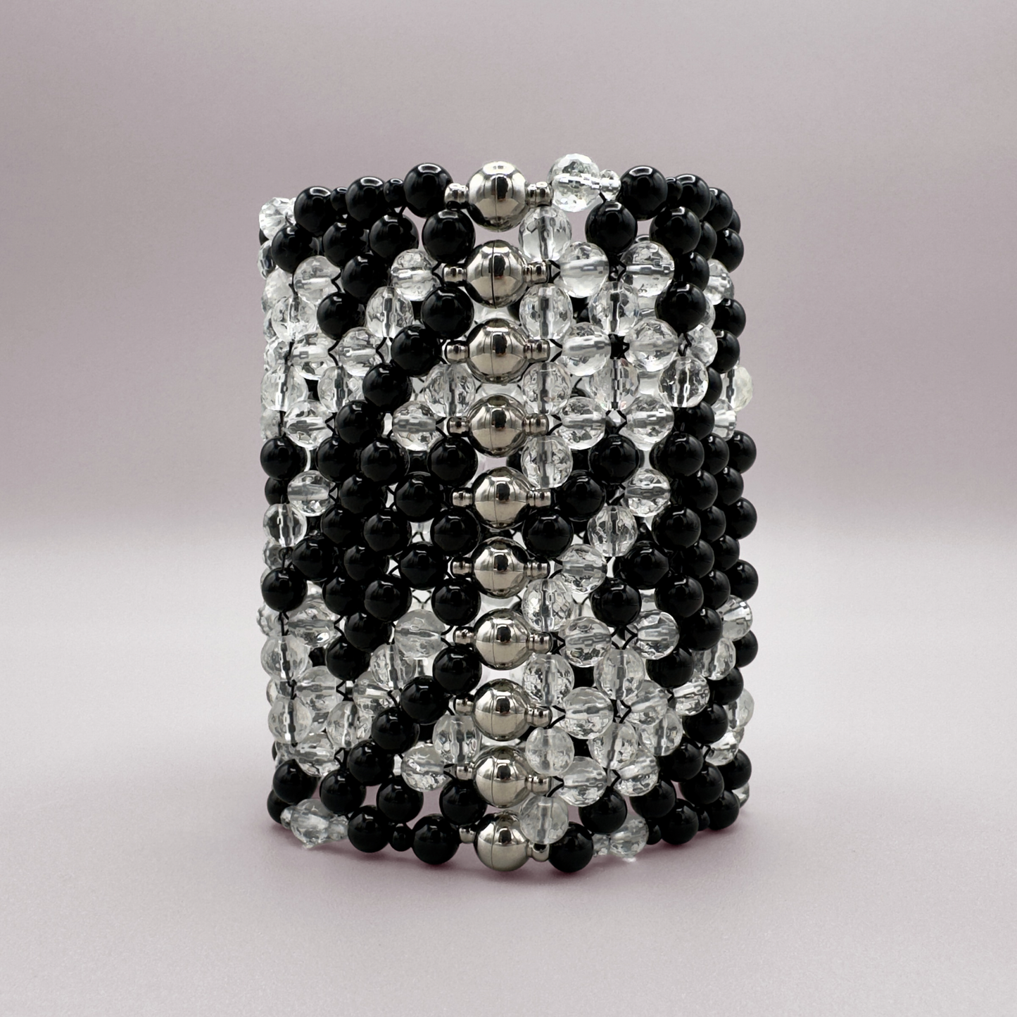 SAHARA S10 Bracelet in Black Onyx + Clear Quartz