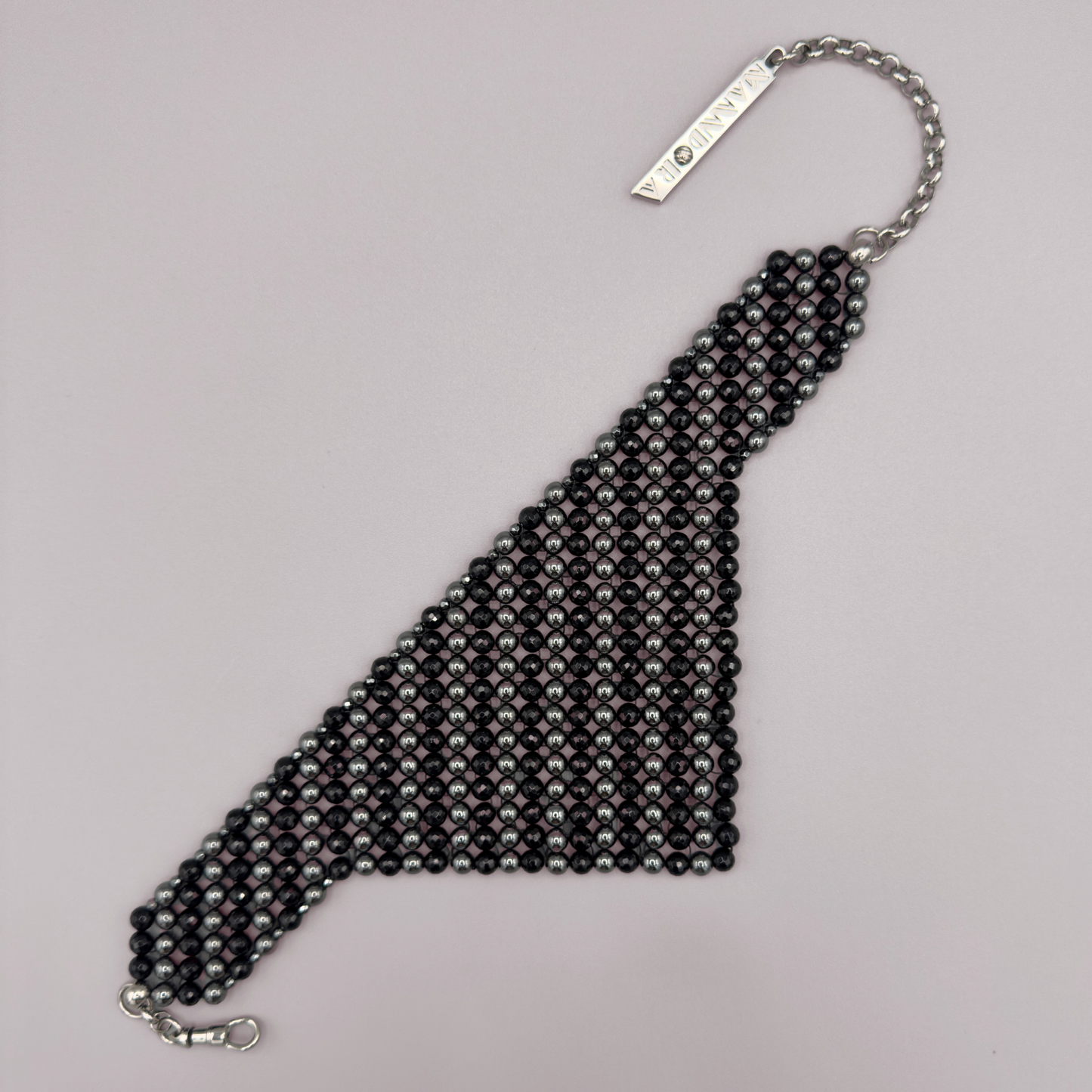 SAHARA S12 Choker in Black Onyx + Hematite